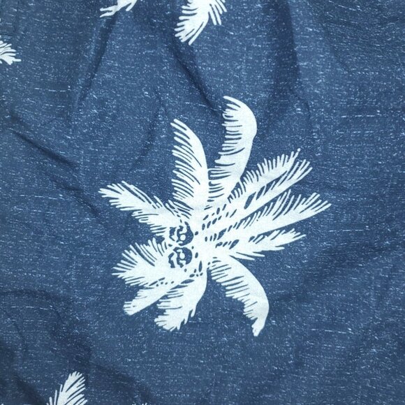 Maamqic Swim Trunks Mens XXL Blue Mesh Lined Palm Drawstring All Over Print - Picture 3 of 10